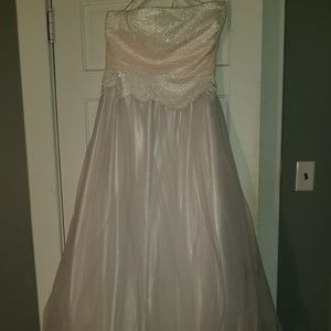 White & Pink prom dress
